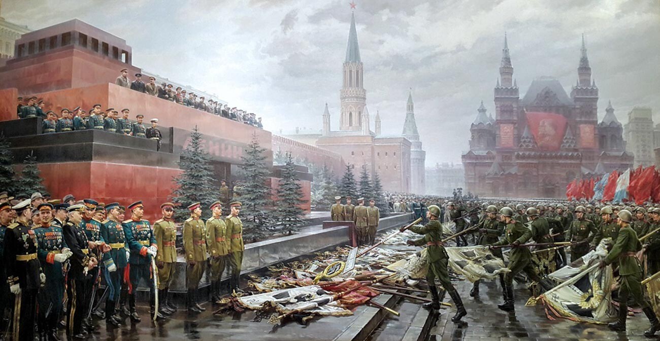 „Der Triumph des siegreichen Mutterlandes“ des Künstlers Michail Chmelko.
