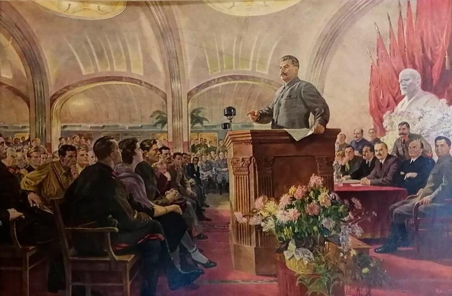 Iraklij Toidze. Stalin's speech at the ceremonial meeting devoted to the 24th anniversary of the 1917 Revolution. 1947