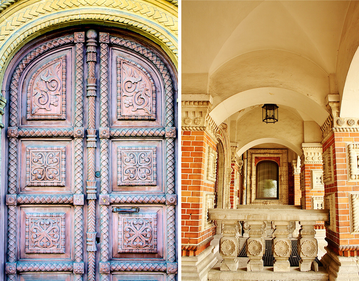 Pintu dan dekorasi teras Rumah Igumnov.