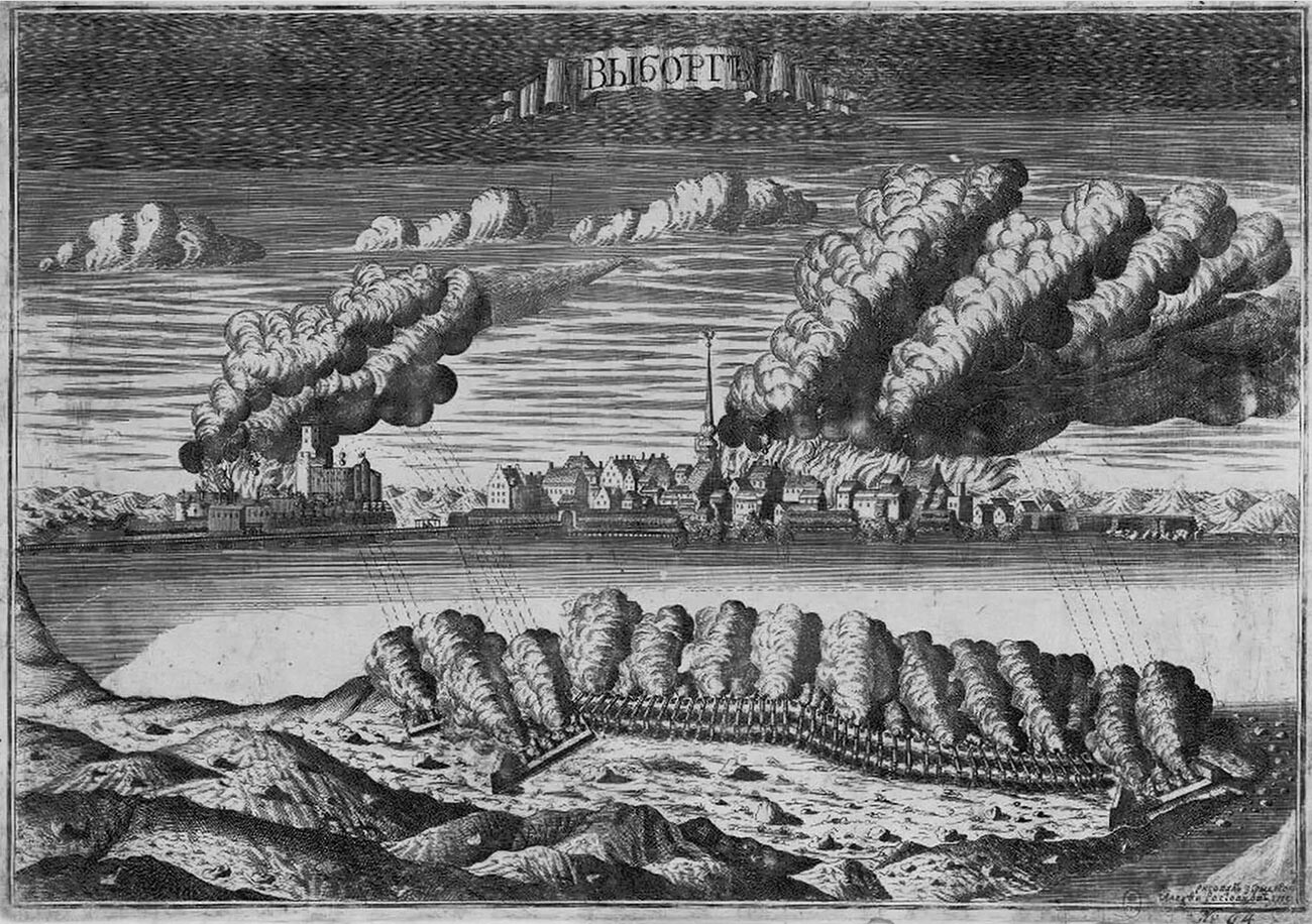 Una vista del asedio, 13 de junio de 1710