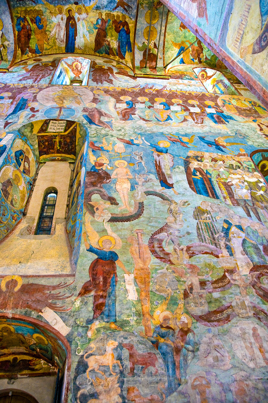 St. Sophia Cathedral. West wall, right side. Fresco of sinners separated from the righteous at Last Judgement. July 20, 2011