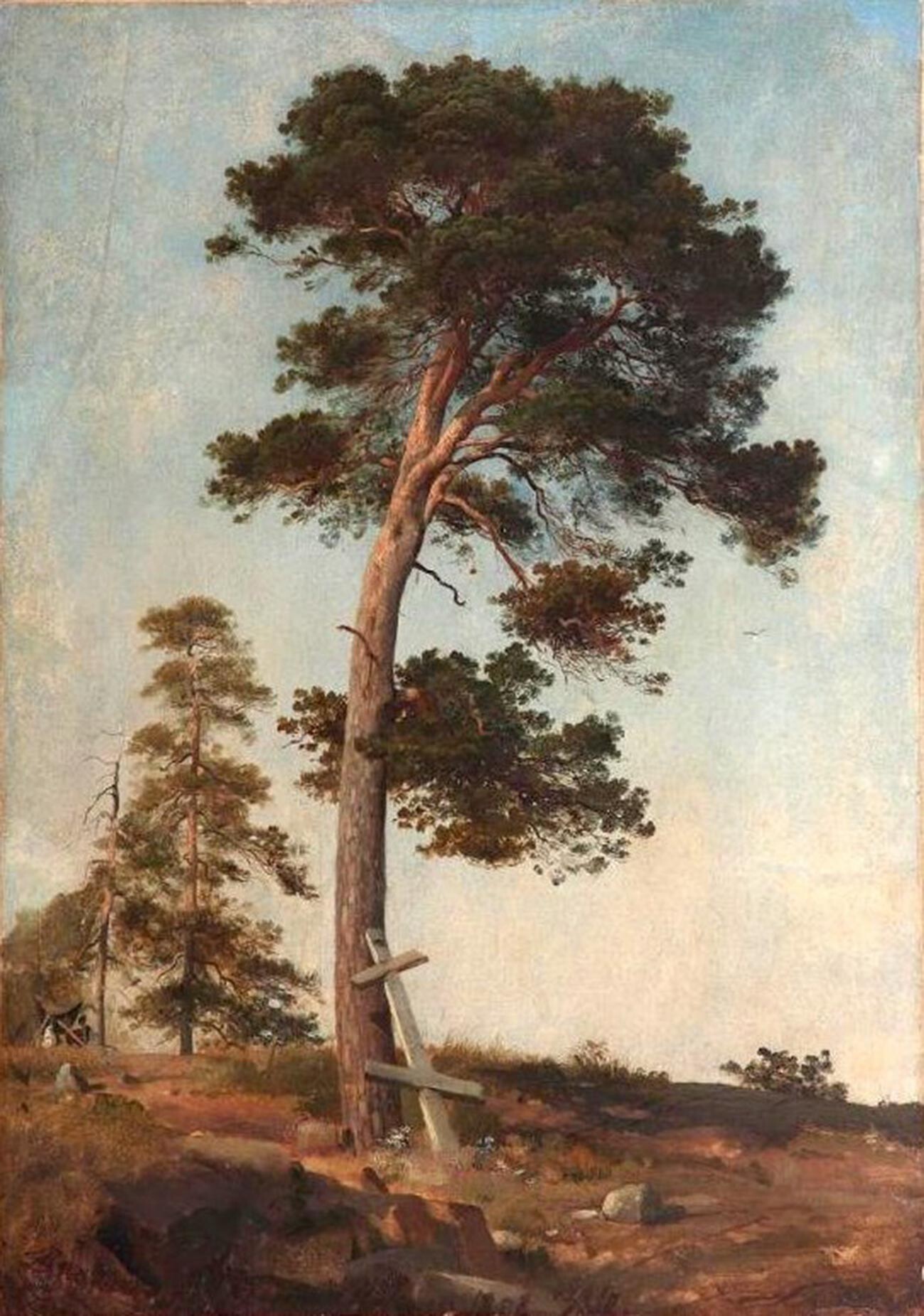 イワン・シーシキン、『ヴァルラームの松』、1858年
