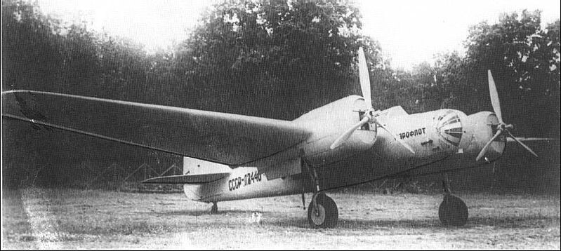 ANT-40 diseñado para el bombardero, al servicio de Aerflot en 1937