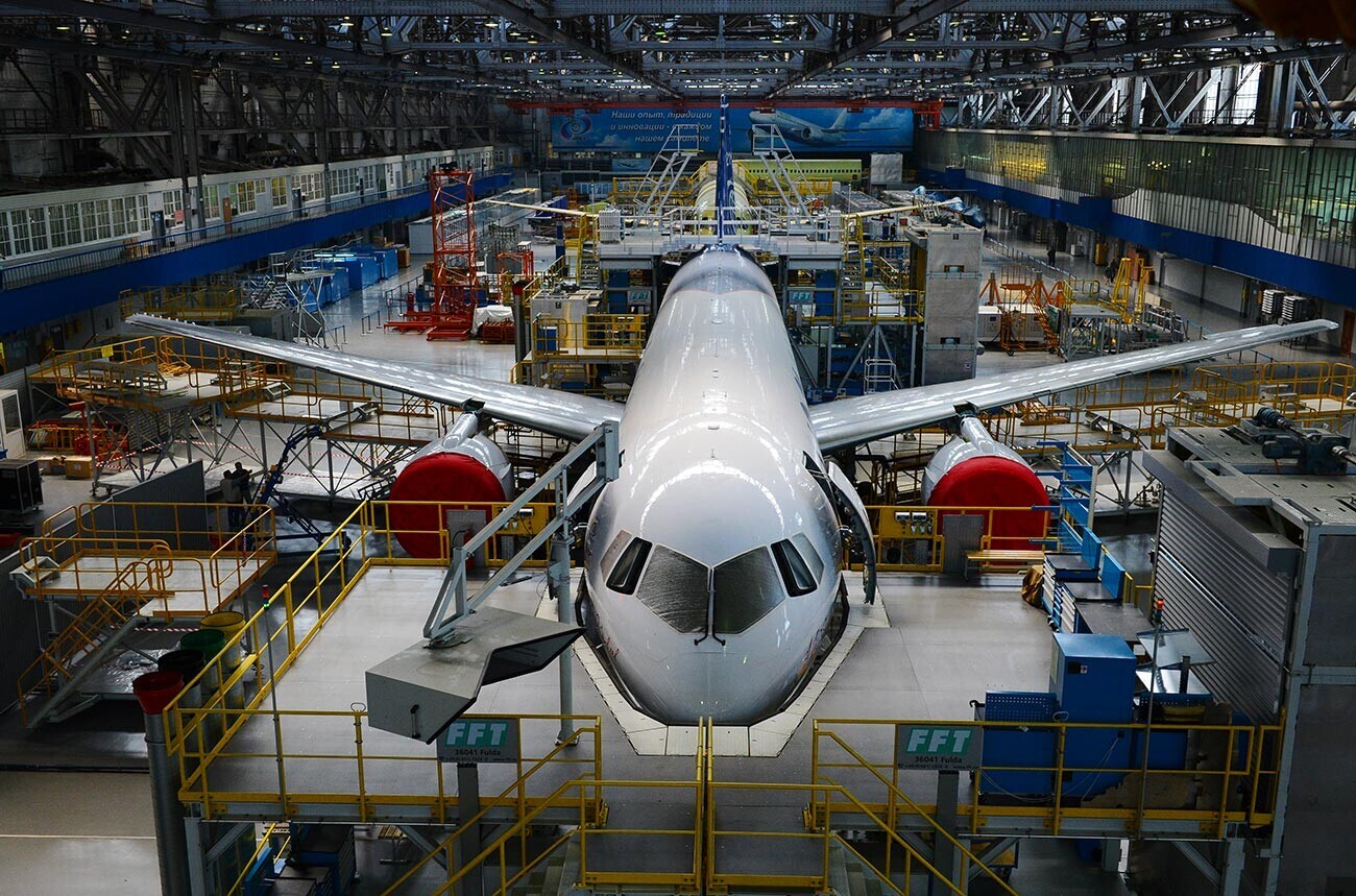 Proizvodnja MS-21-300 v tovarni za proizvodnjo letal Irkut