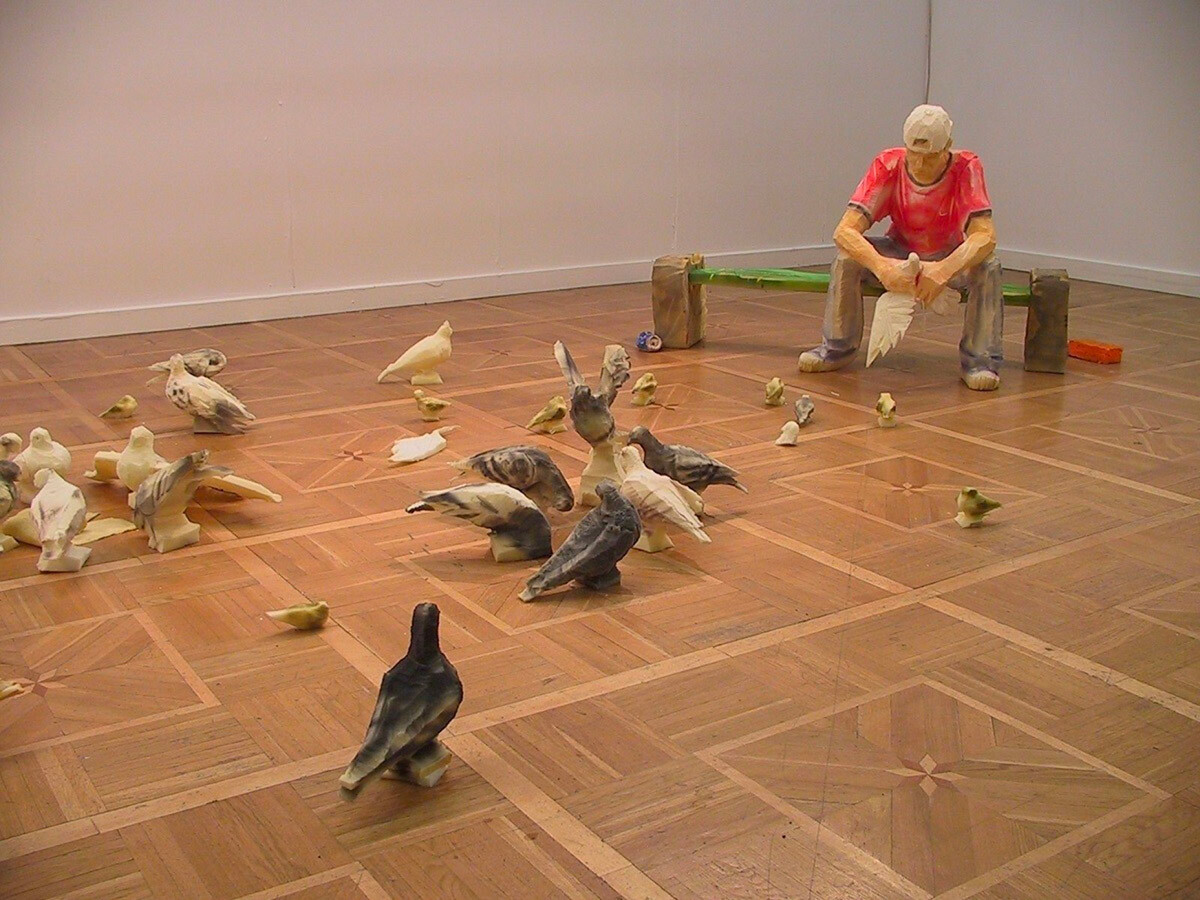 Sergey Shekhovtsov. Boy and pigeons, 2004