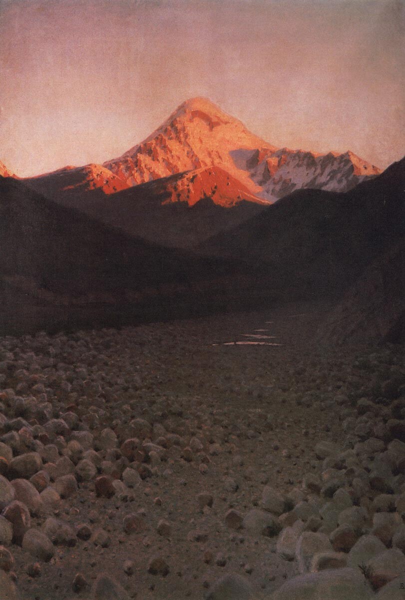Гора Казбек, 1897-1898 гг.