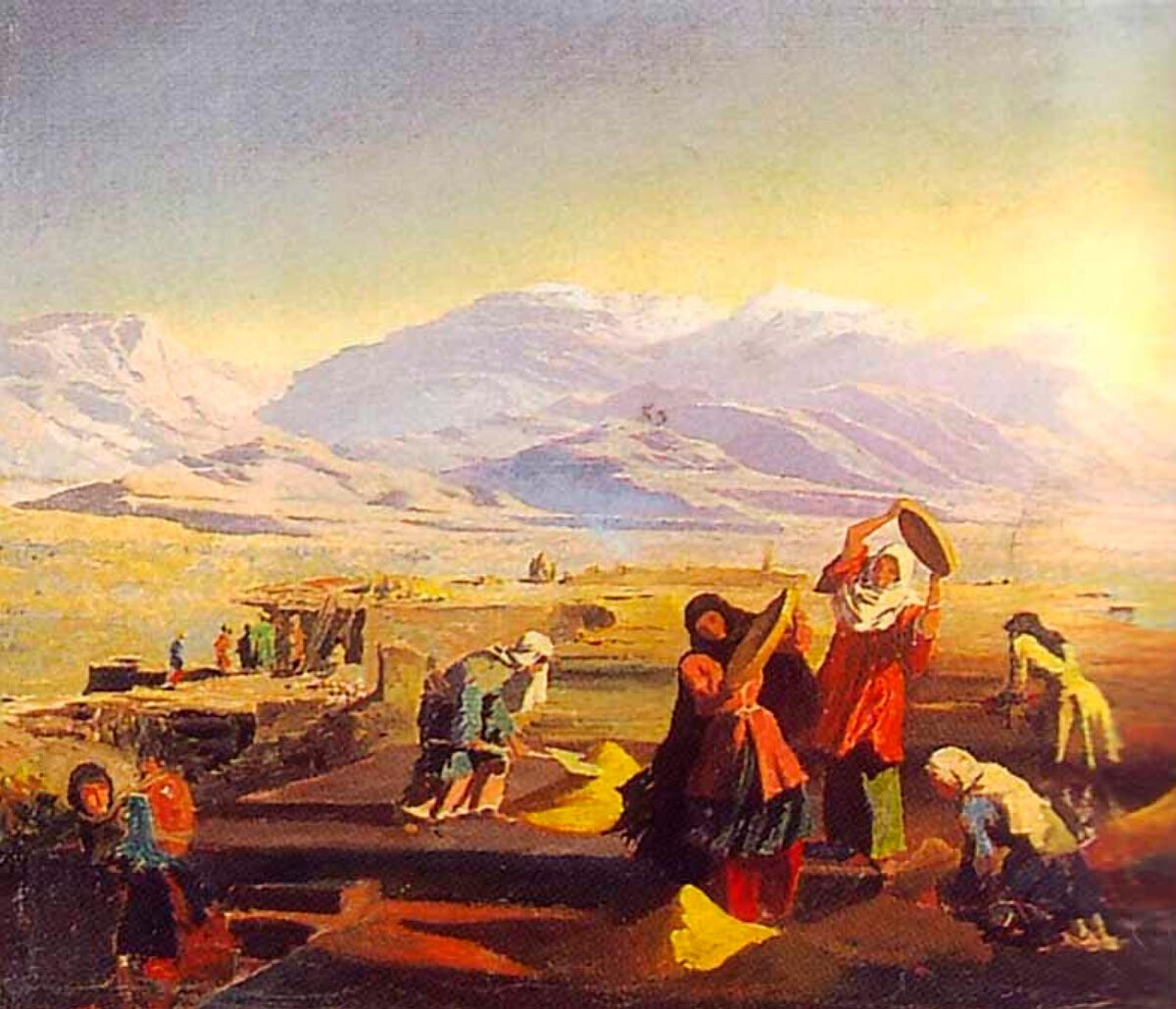 Провеивание зерна на Северном Кавказе, 1840-е гг.