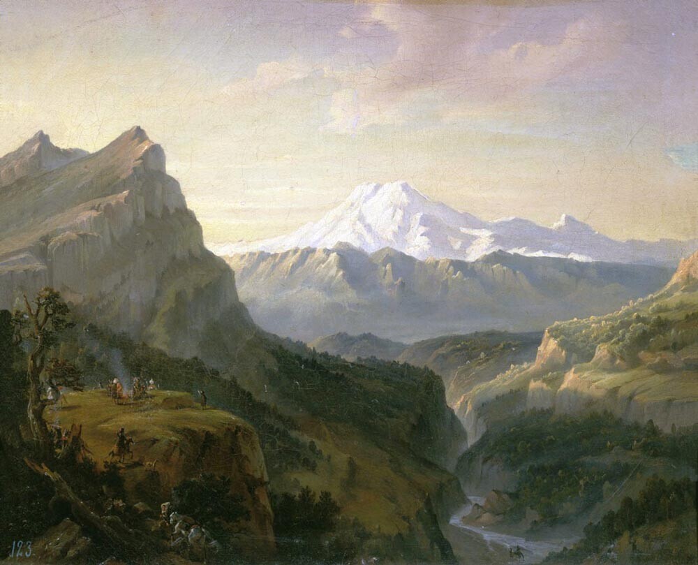 Vista panorâmica de Gunib, 1859
