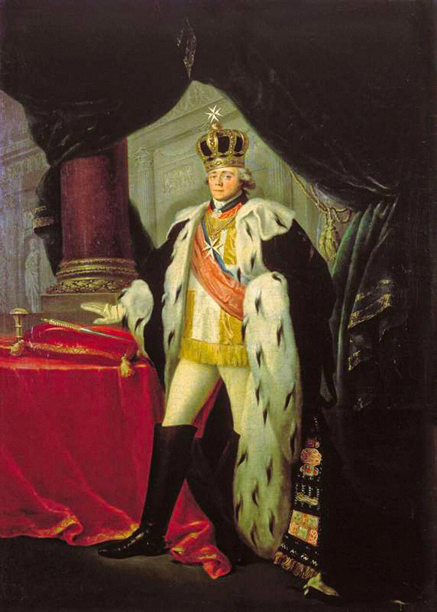 Portrait of Paul I as the Grand Master of the Order of Malta. 1801, by Salvatore Tonci.