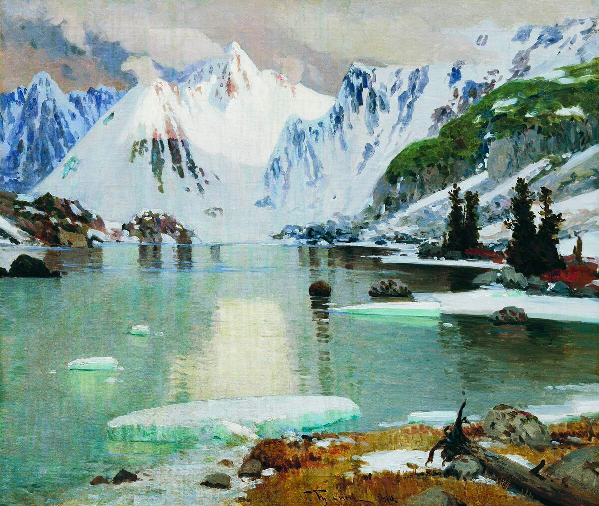 グリゴリー・チョロス＝グルキン『山の霊の湖（デヌィ＝デリ）』（1910年）