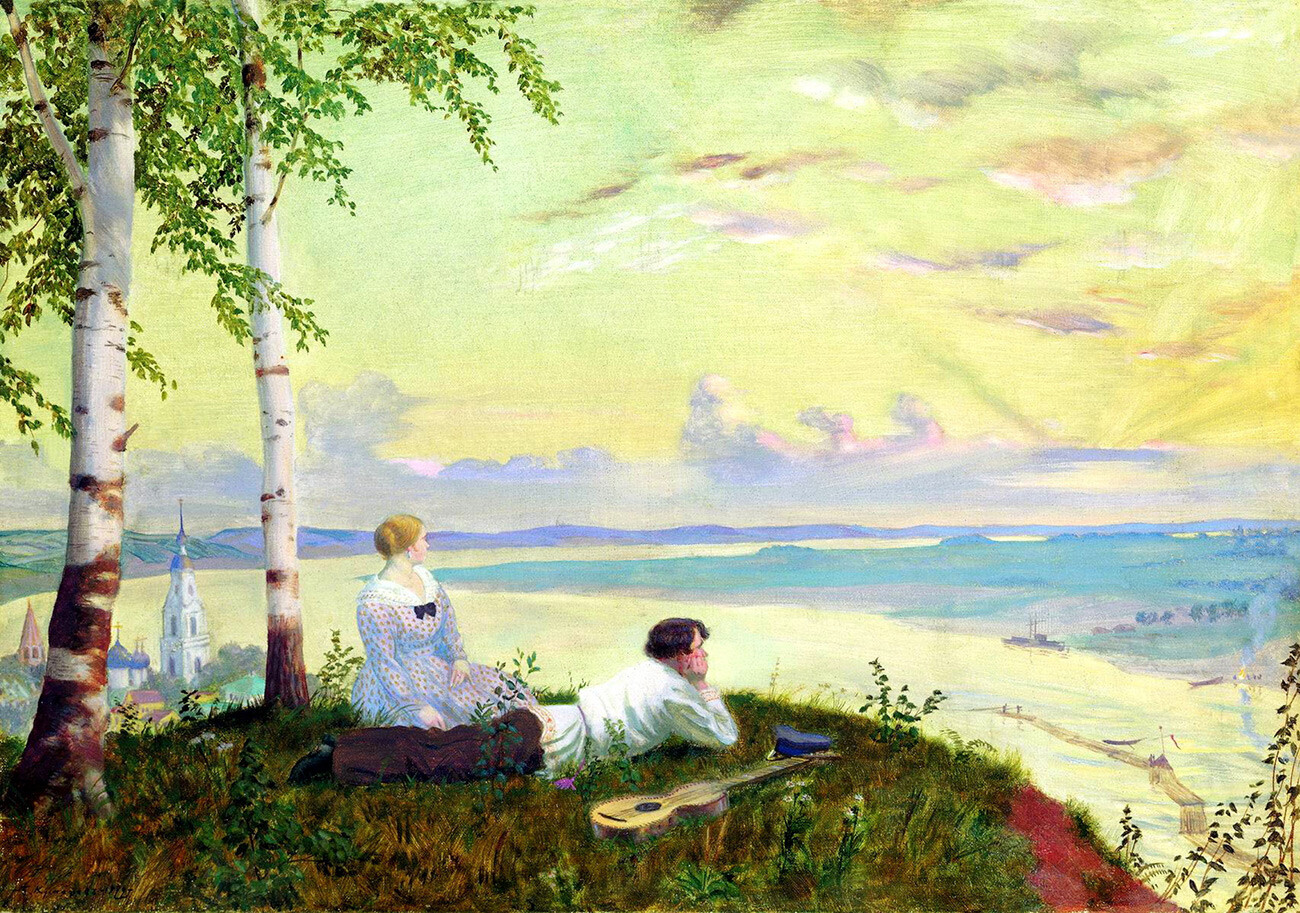Boris Koustodiev, Sur la Volga (1922)