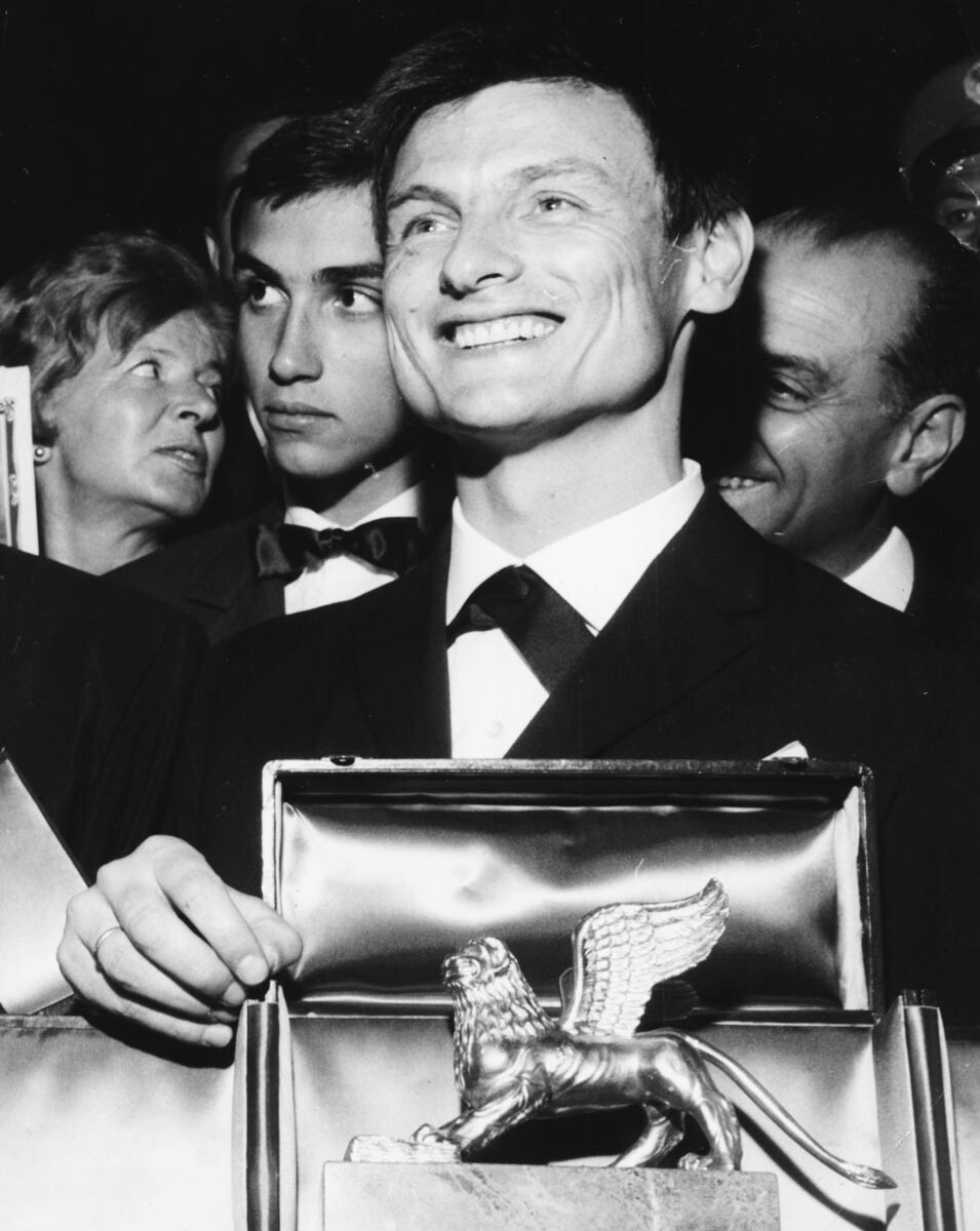 Andrei Tarkovsky with the Venice Golden Lion Film Festival, 1962