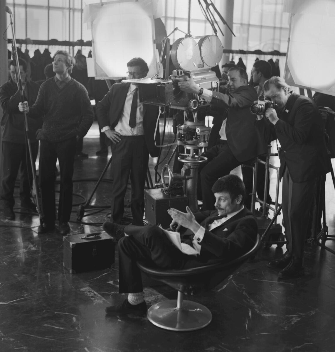 Andrei Tarkóvski trabalhando no filme  'Andrei Rublev', 1966
