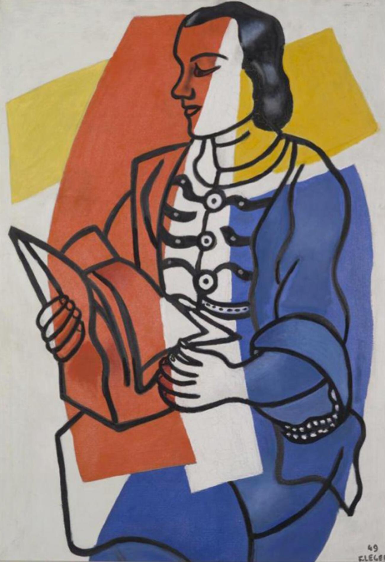 Fernand Léger. Reading (portrait of Nadia Léger), 1949