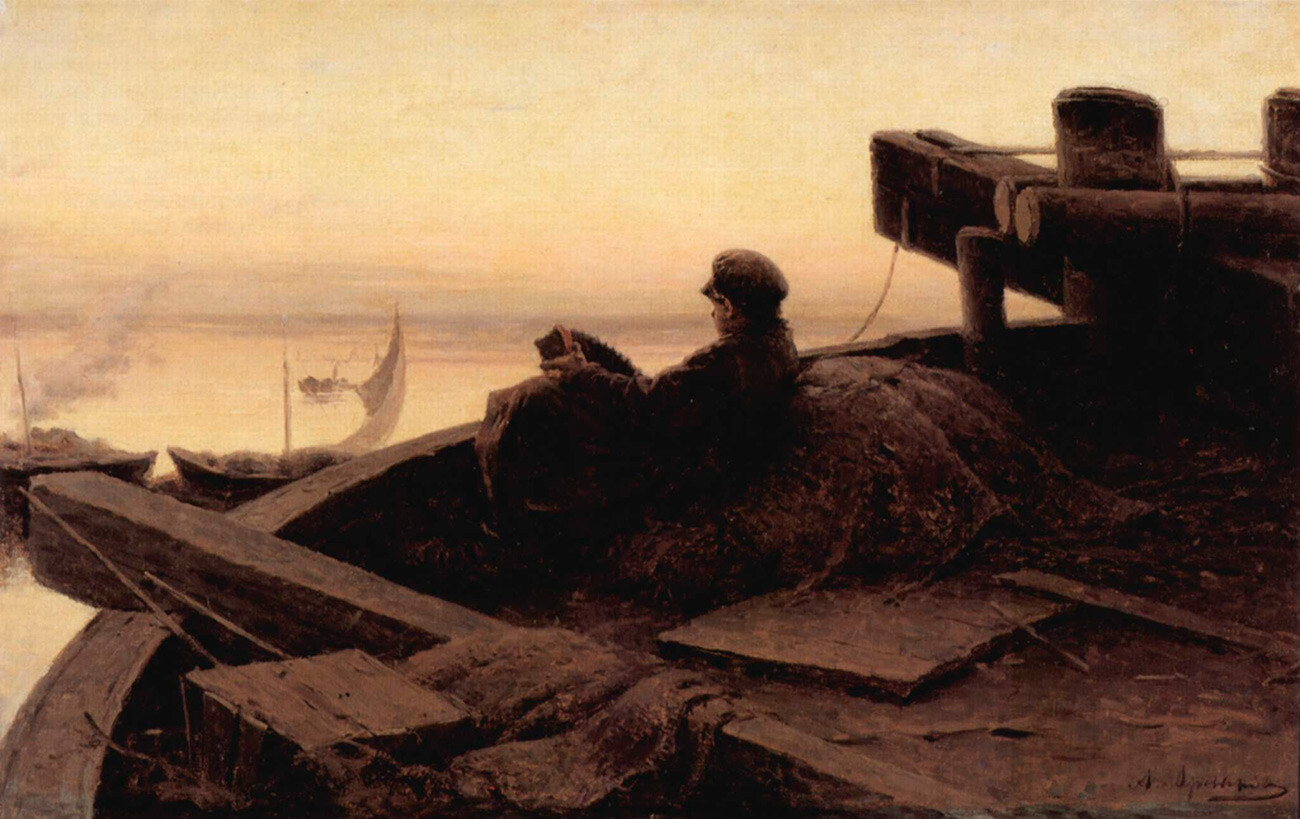 On the Volga River, 1889.