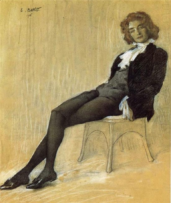 Leon Bakst. Portrait of Zinaida Gippius, 1906