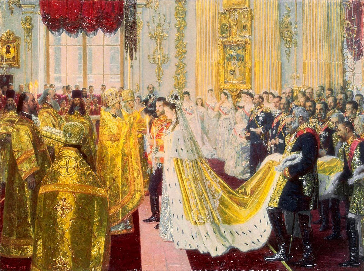 『皇帝ニコライ2世の結婚』、1895年、ラウリツ・トゥクセン作