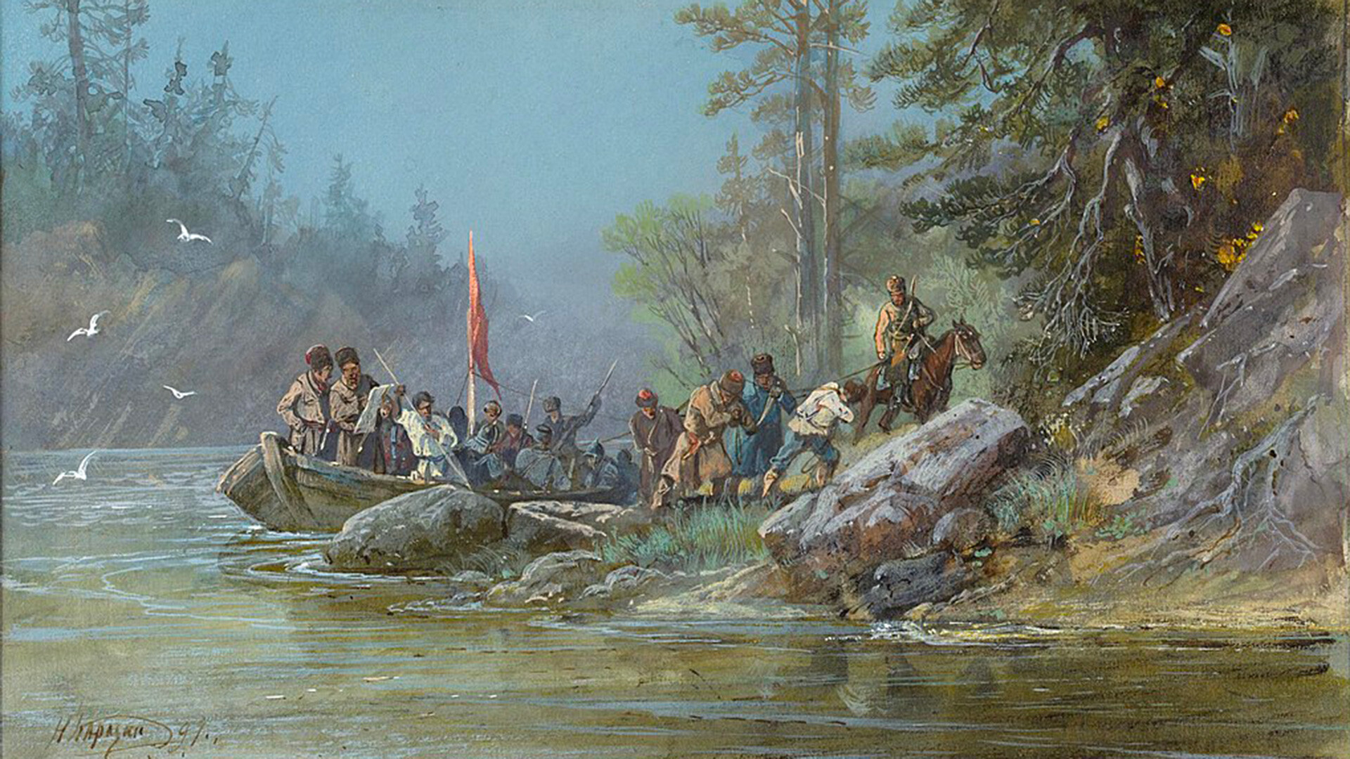 “Cosacchi siberiani in esplorazione nelle nuove terre”, 1891