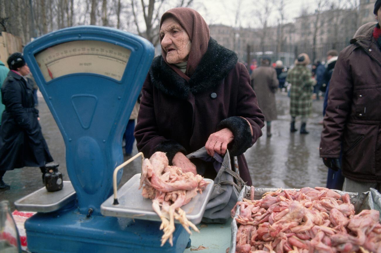Mercato alimentare a Mosca