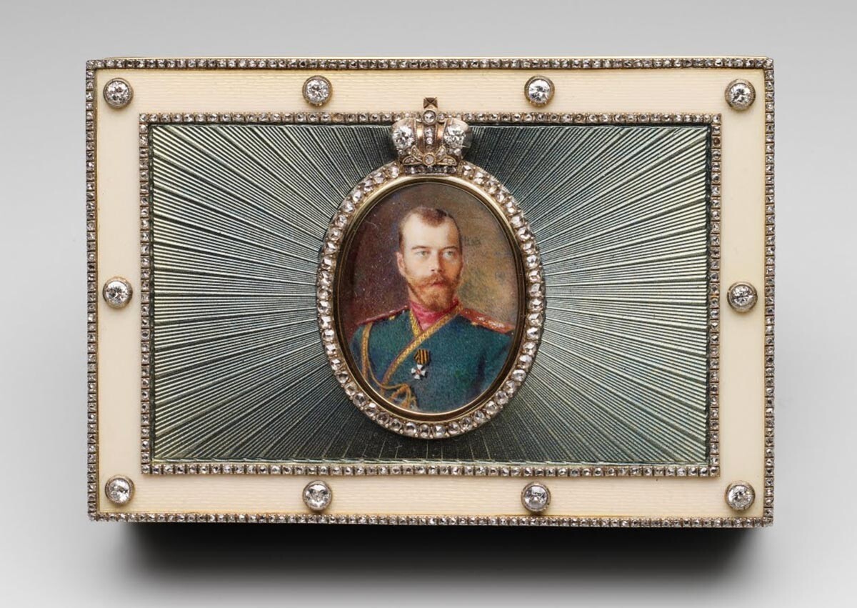 Firma Faberge. Caja de presentación imperial, 1916