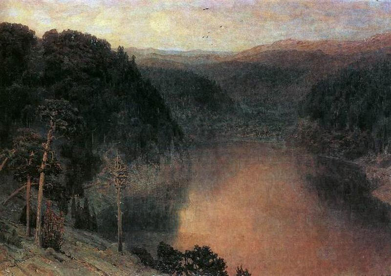 Mountain Lake. The Urals, 1892
