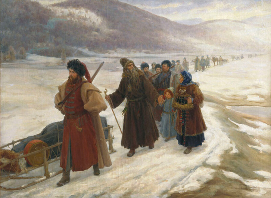 Perjalanan Avvakum di Siberia (1898).