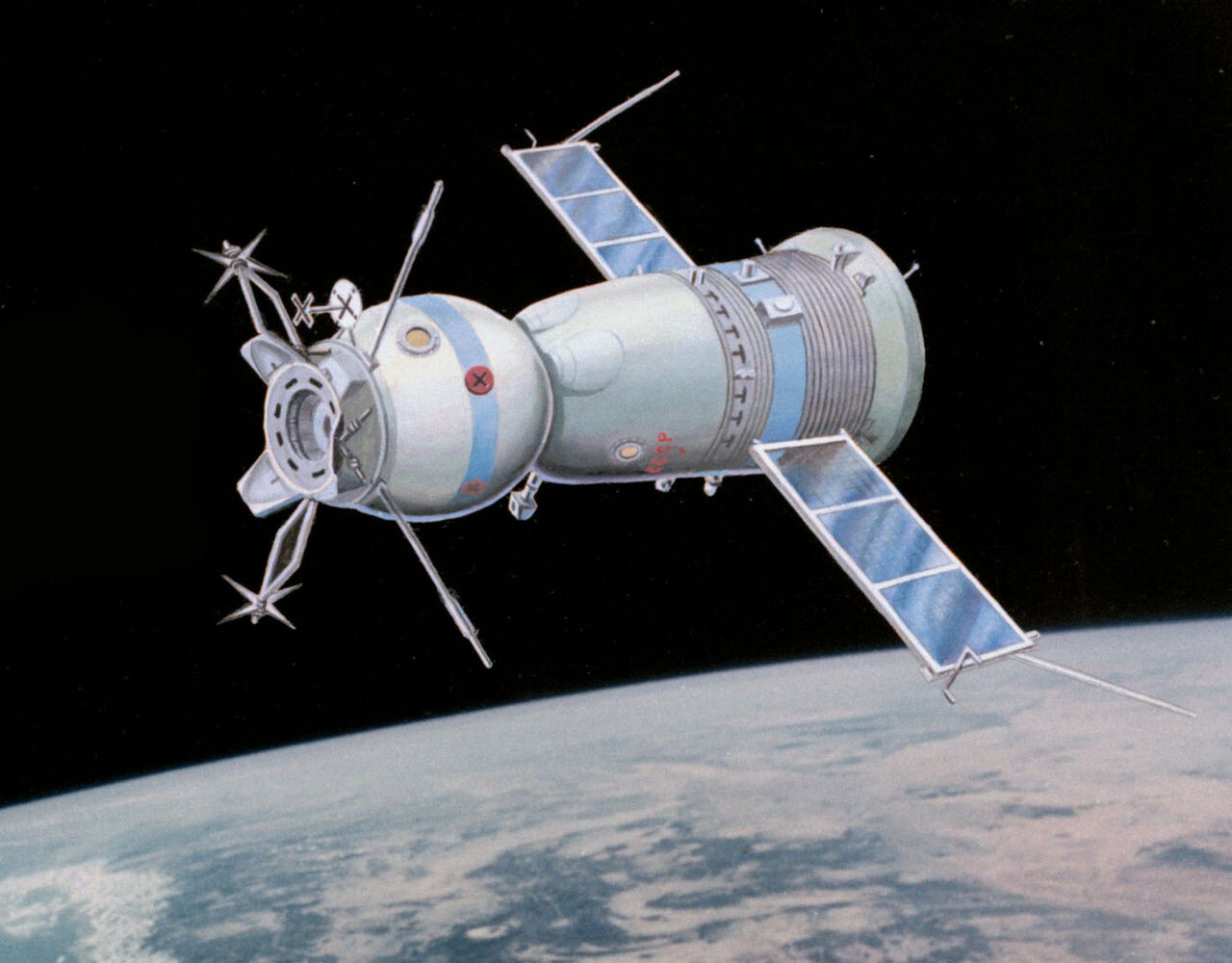Ilustración de una nave Soyuz