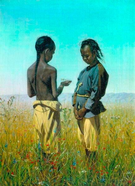 Enfants de la tribu des Solons [sous-groupe du peuple des Evenks, en Sibérie] (1869-1870), Vassili Verechtchaguine 