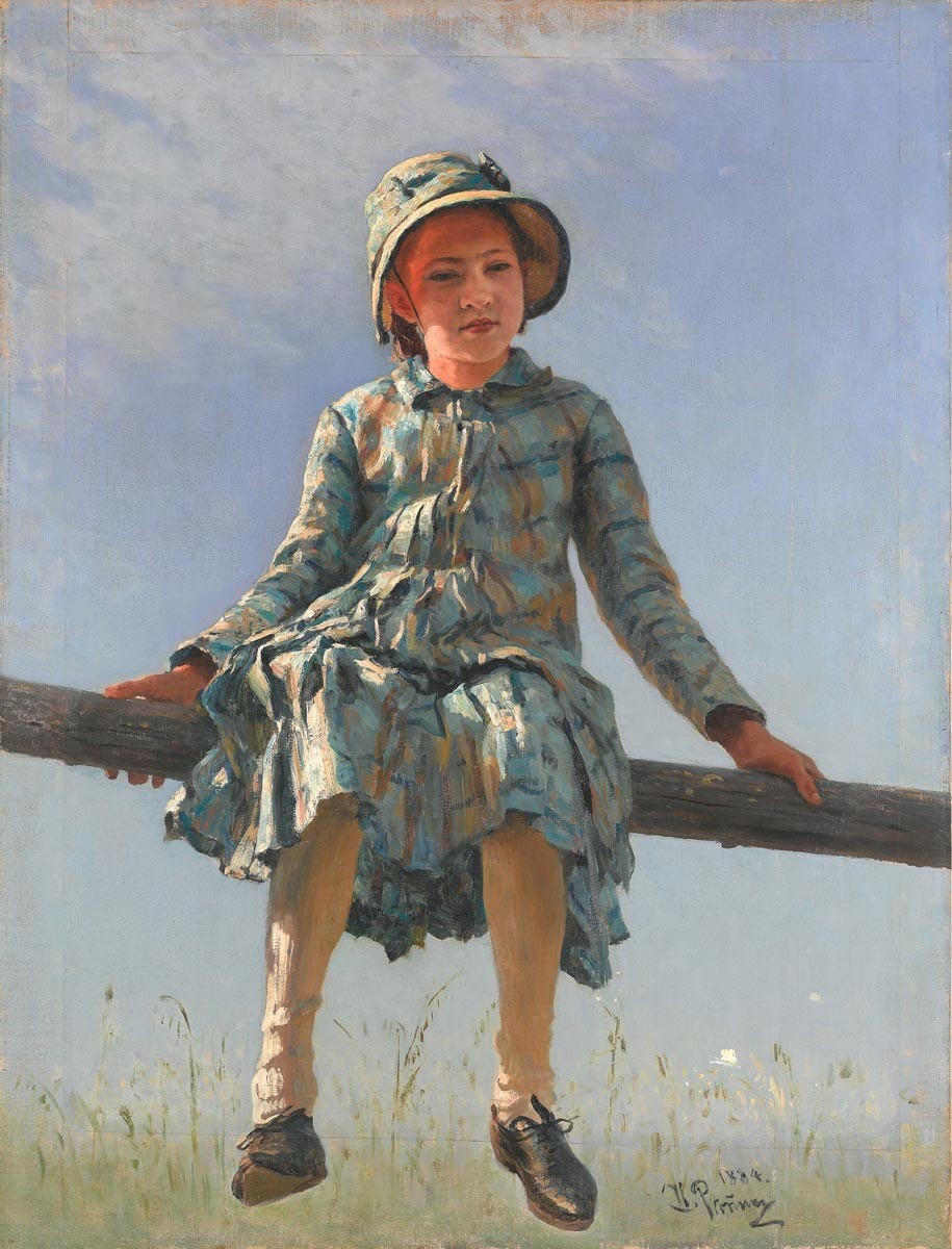 Libellule. Portrait de V. I. Répina, fille du peintre (1884), Ilia Répine 