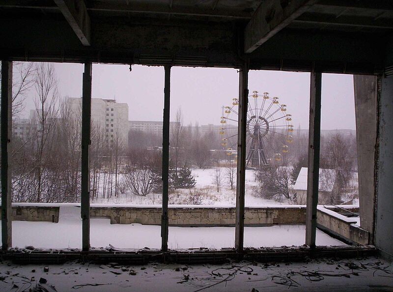 Roda gigante abandonada em Pripyat