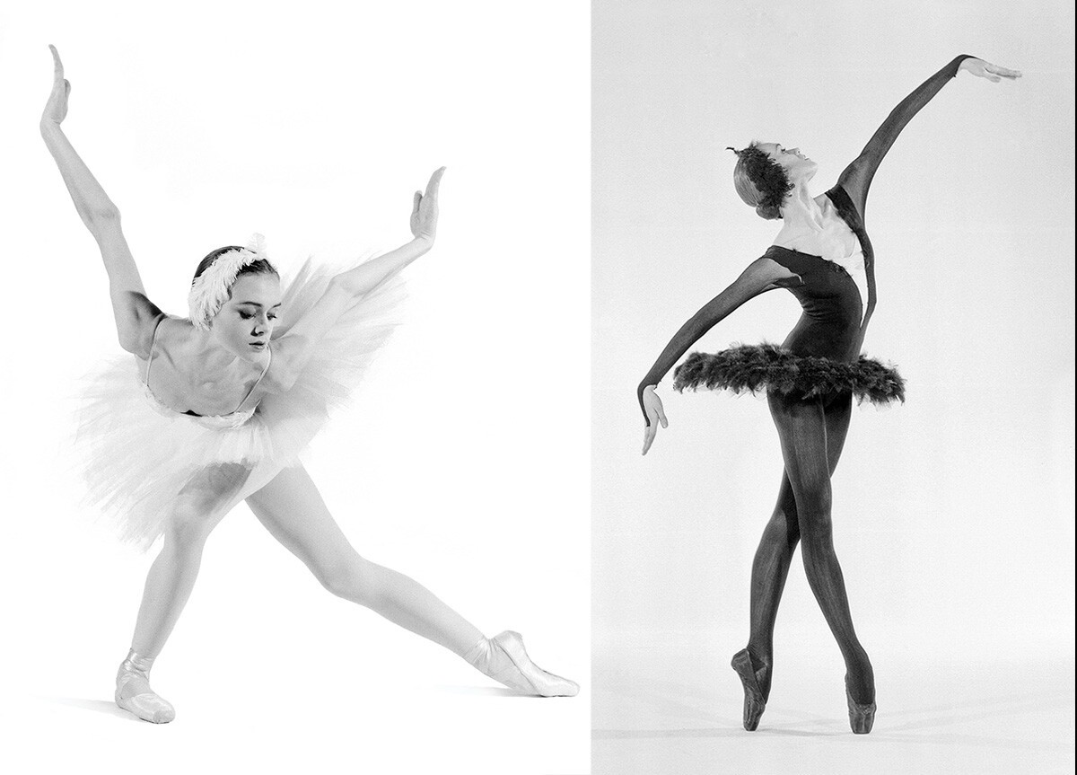 白鳥と黒鳥を踊る未来のスター・バレリーナ、ウリヤナ・ロパートキナ、1991年
