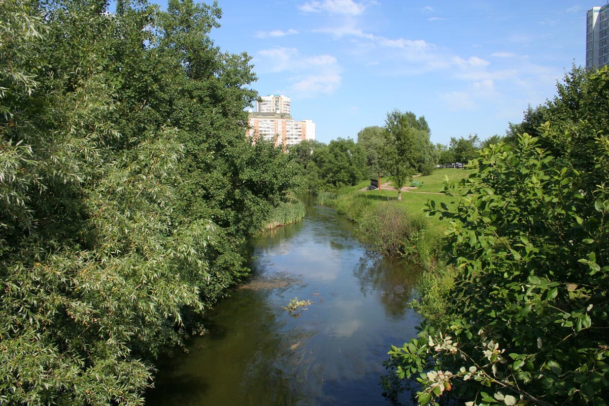 Reka Gorodnja v moskovskem okrožju Bratejevo.