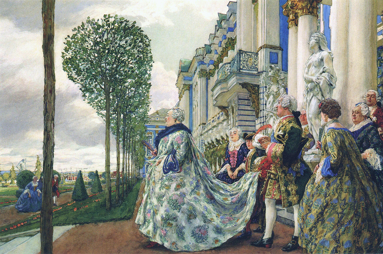 Eugene Lanceray. Elisabeth von Russland in Zarskoje Selo, 1905.