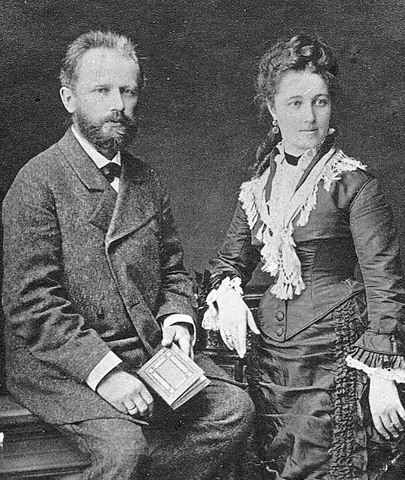 Pjotr Tchaikovskij e sua moglie Antonina Miljukova