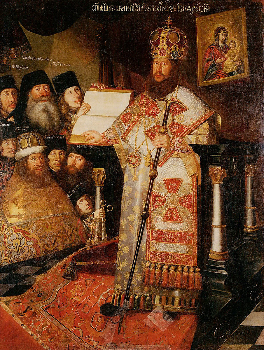 Patriarca Nikon com o clero.