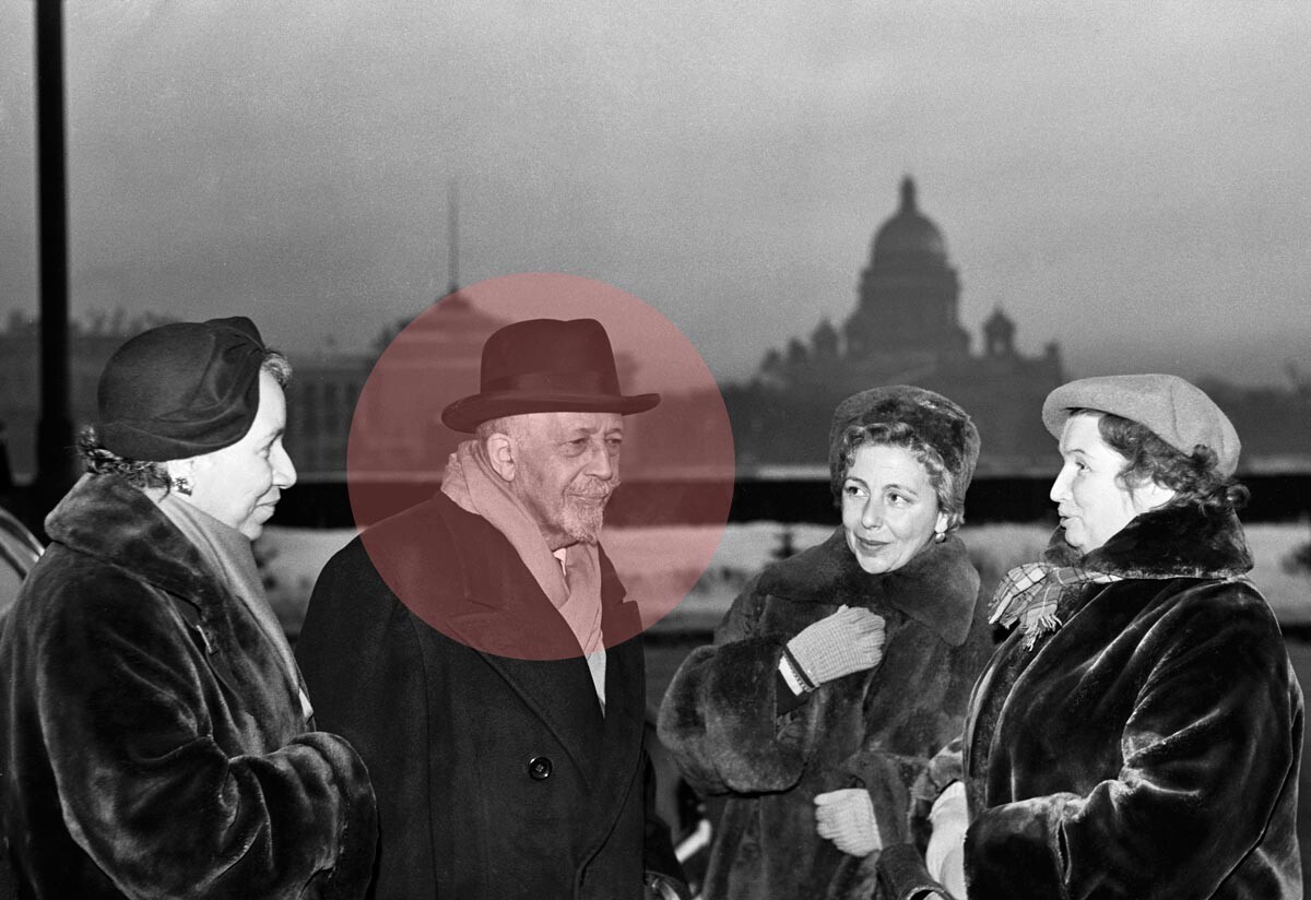 William Du Bois und die amerikanische Schriftstellerin Shirley Graham (links) bei einem Besuch in Leningrad im Jahr 1959.