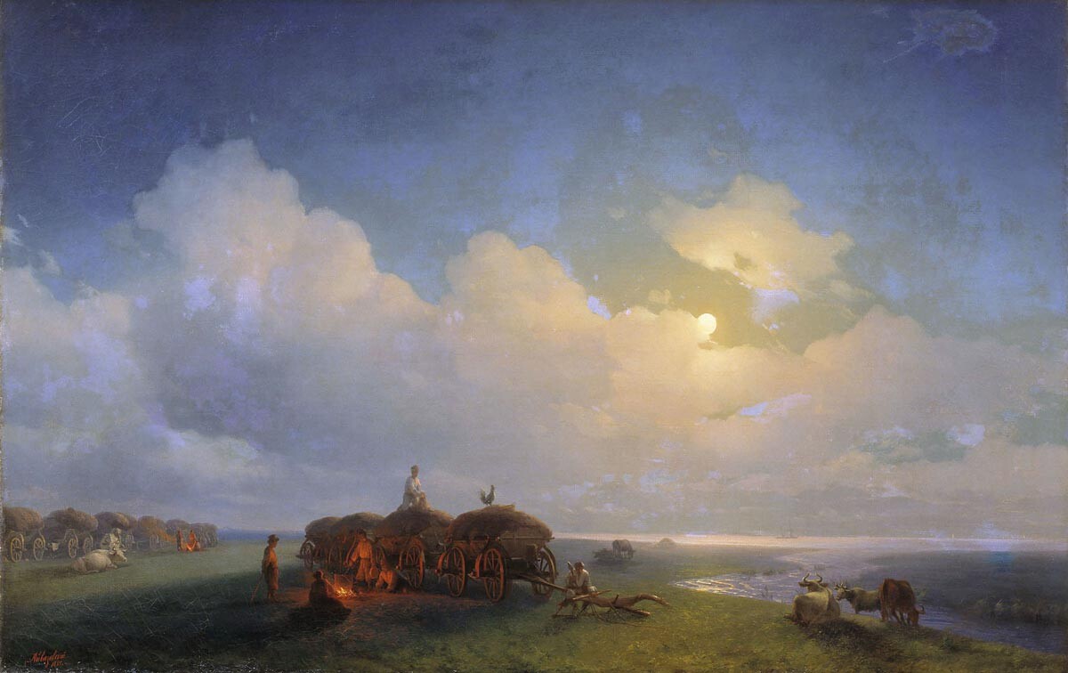 Čumaci na odmoru, 1885., Ivan Ajvazovski 