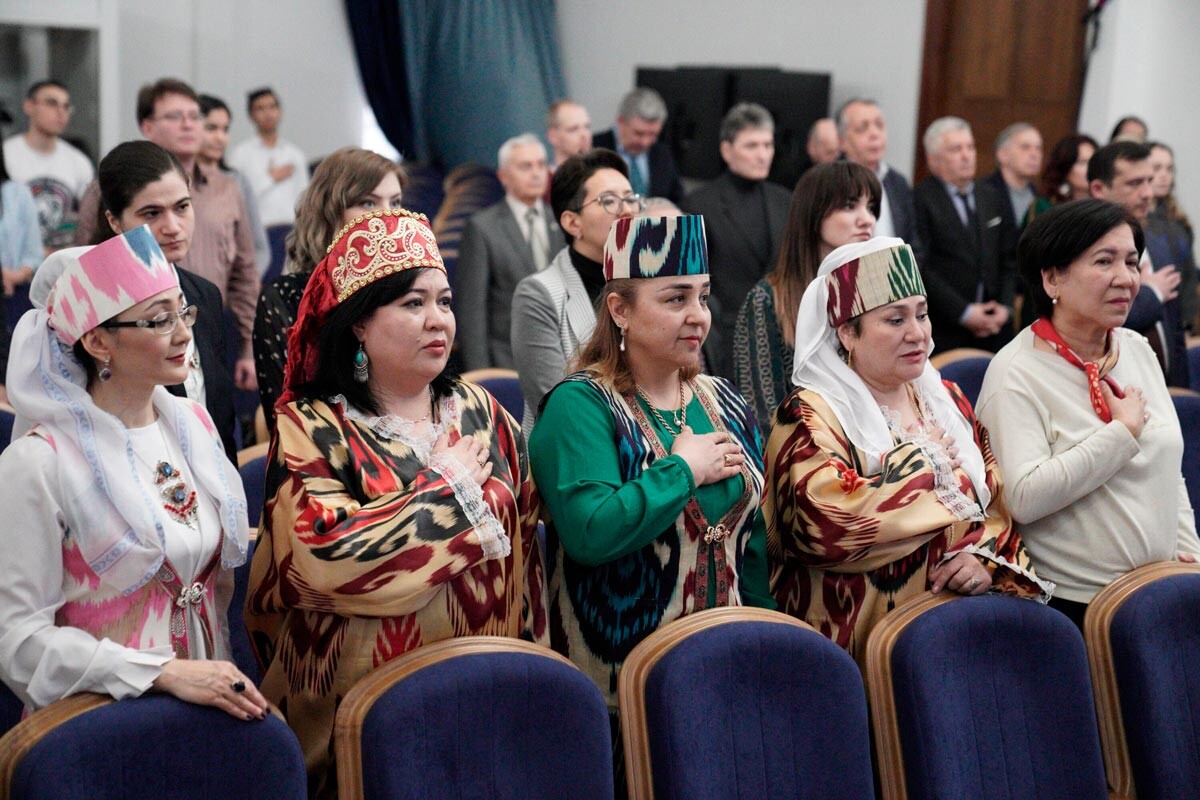 Eröffnung des Zentrums für usbekische Sprache und Kultur an der Staatlichen Linguistischen Universität Moskau.