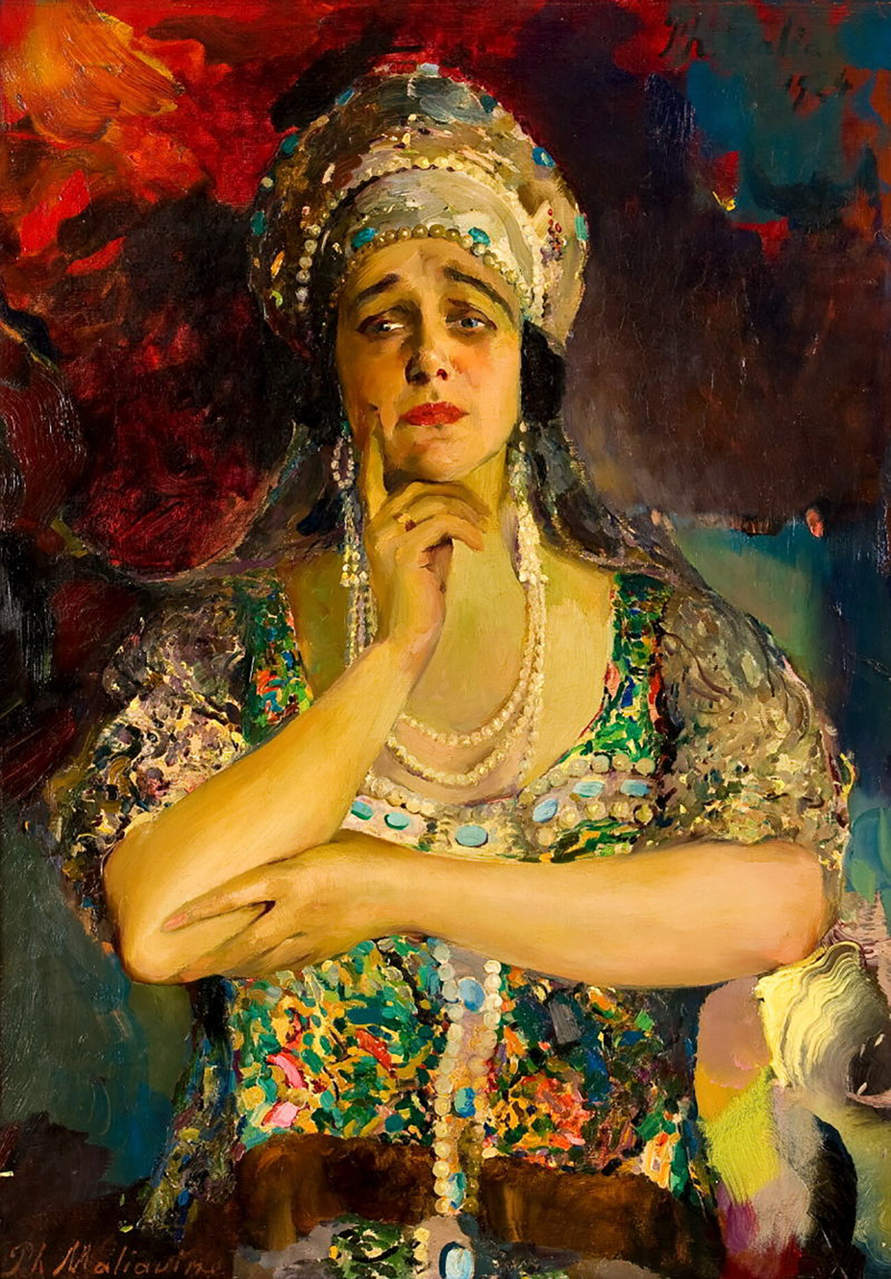 Portrait of Nadezhda Plevitskaya.