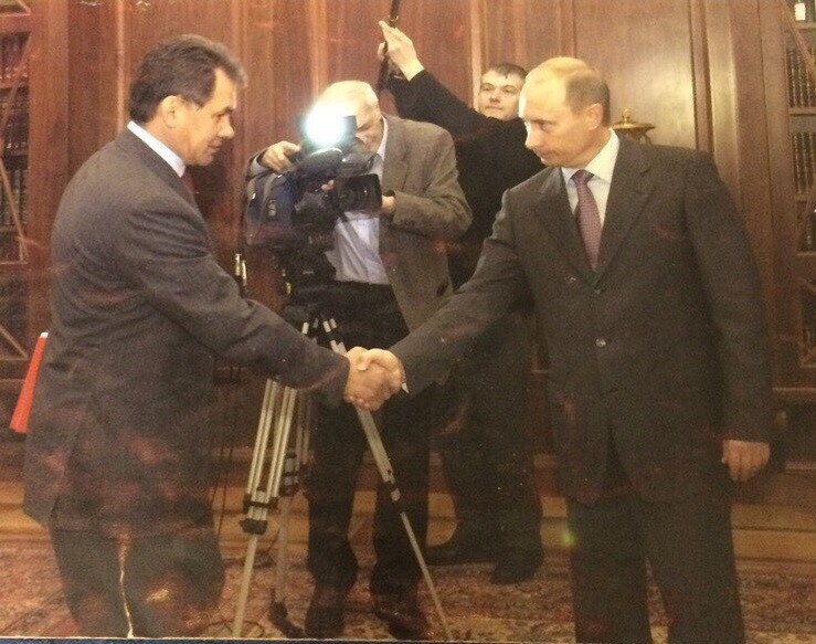 El ministro de Defensa ruso Serguéi Shoigu y el presidente ruso Vladímir Putin
