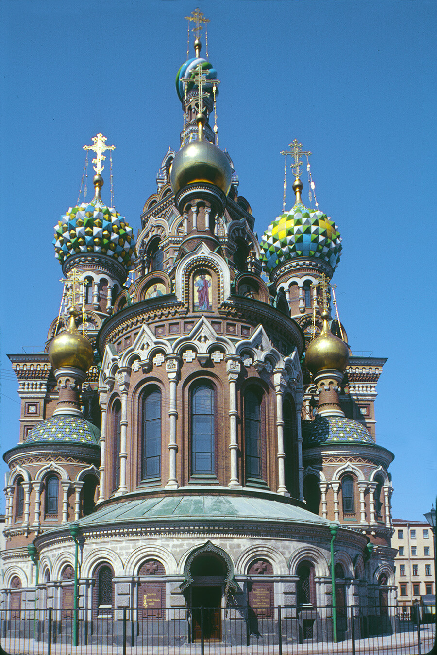 Cathedral of the Resurrection. East view, apse (containing main altar) with mosaic