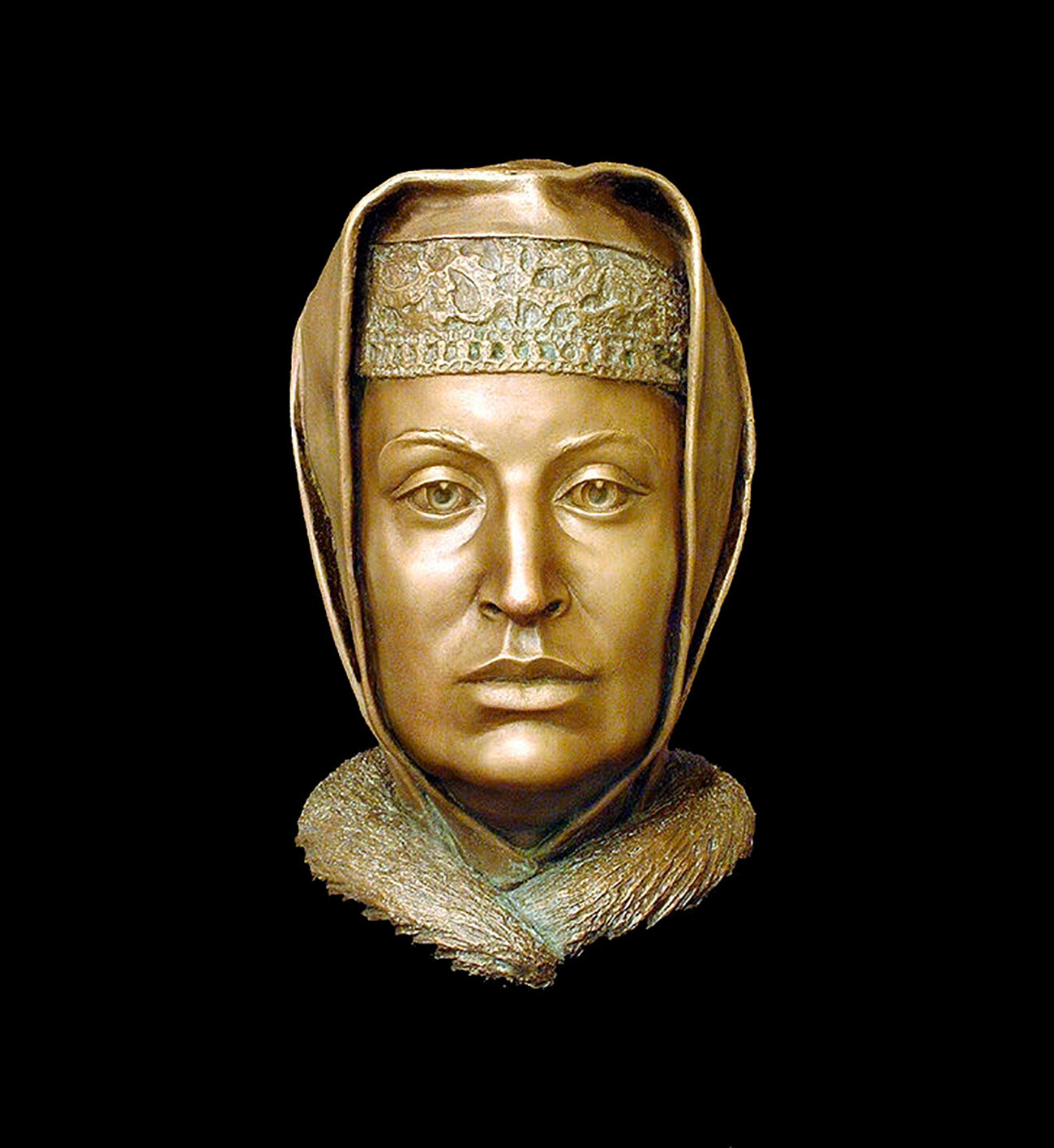 Moscow Grand Princess Sophia Palaiologina (ca. 1455 — April 7, 1503). Forensic facial reconstruction by S. A. Nikitin, 1994.