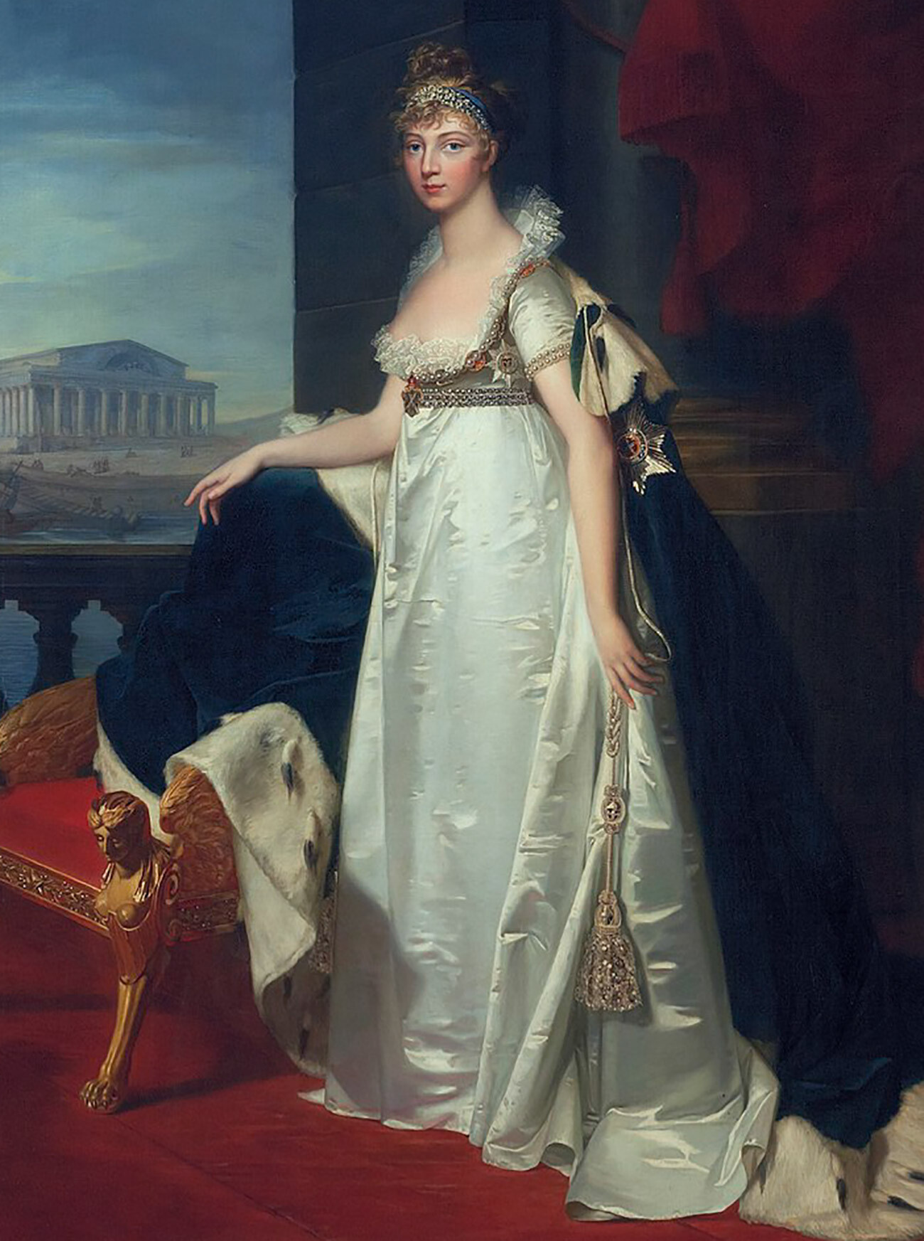 Empress Elizabeth Alexeyevna by Jean-Laurent Mosnier