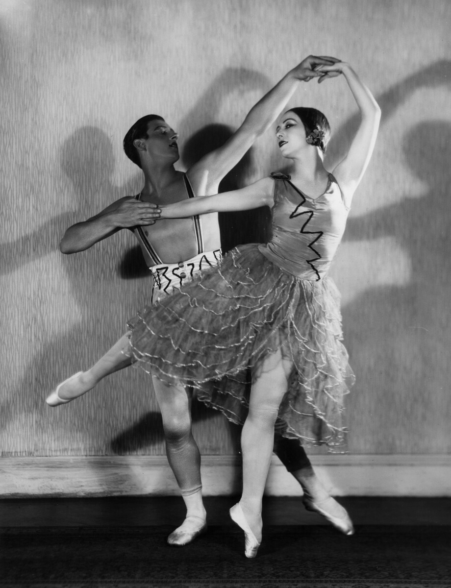Sir Anton Dolin and Anna Ludmilla, dancing at Grosvenor House in 'Charlot's Revue', 1929.