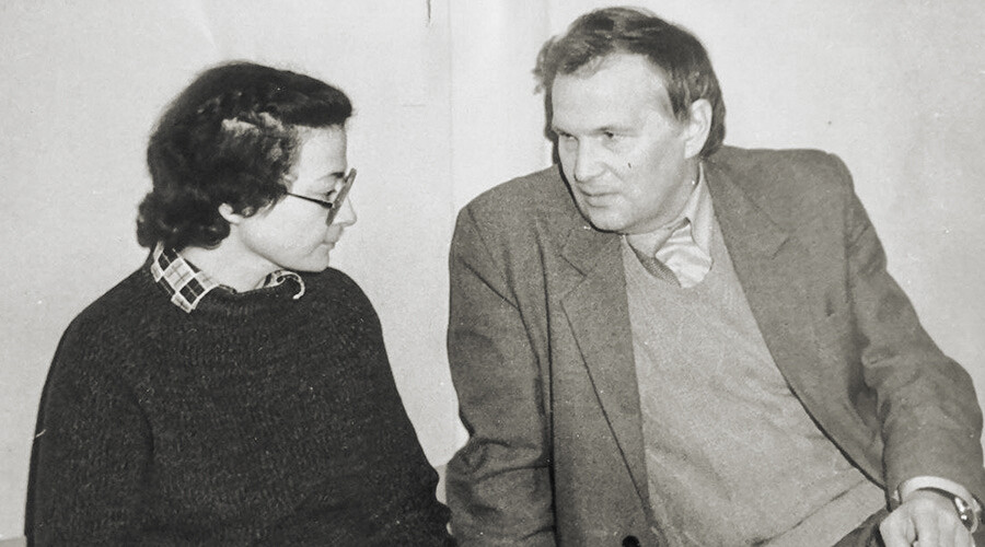  KGB Colonel Vladimir Georgiev, who was assigned to look into the escape case, right, and Natalia Vorontsova, left.
