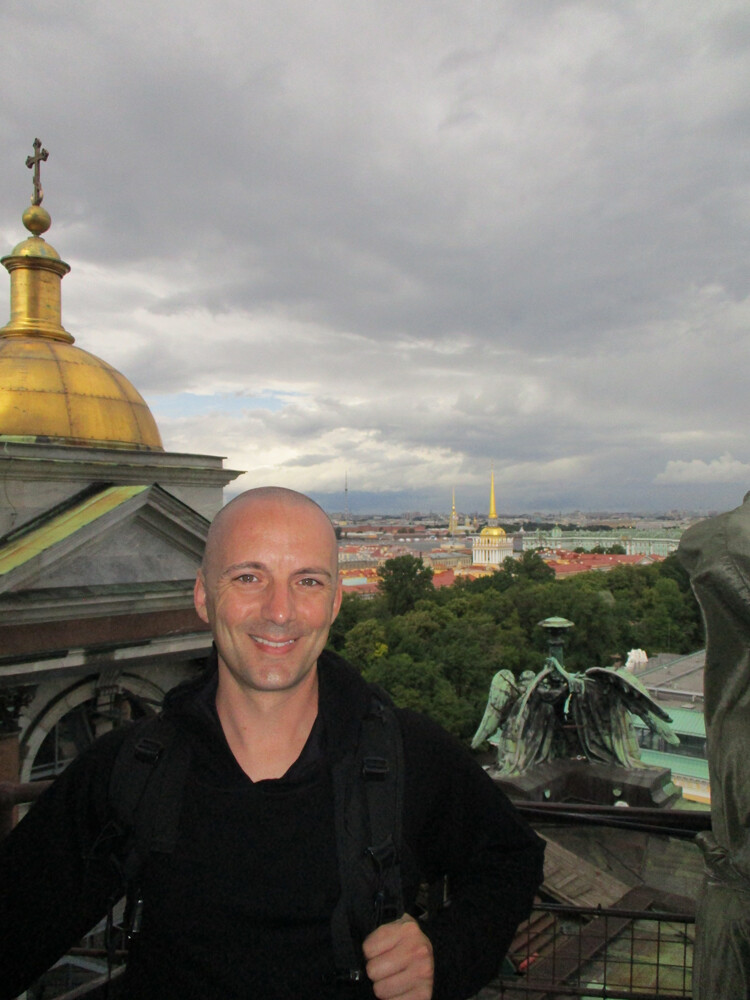 Atop St. Isaac's Cathedral.