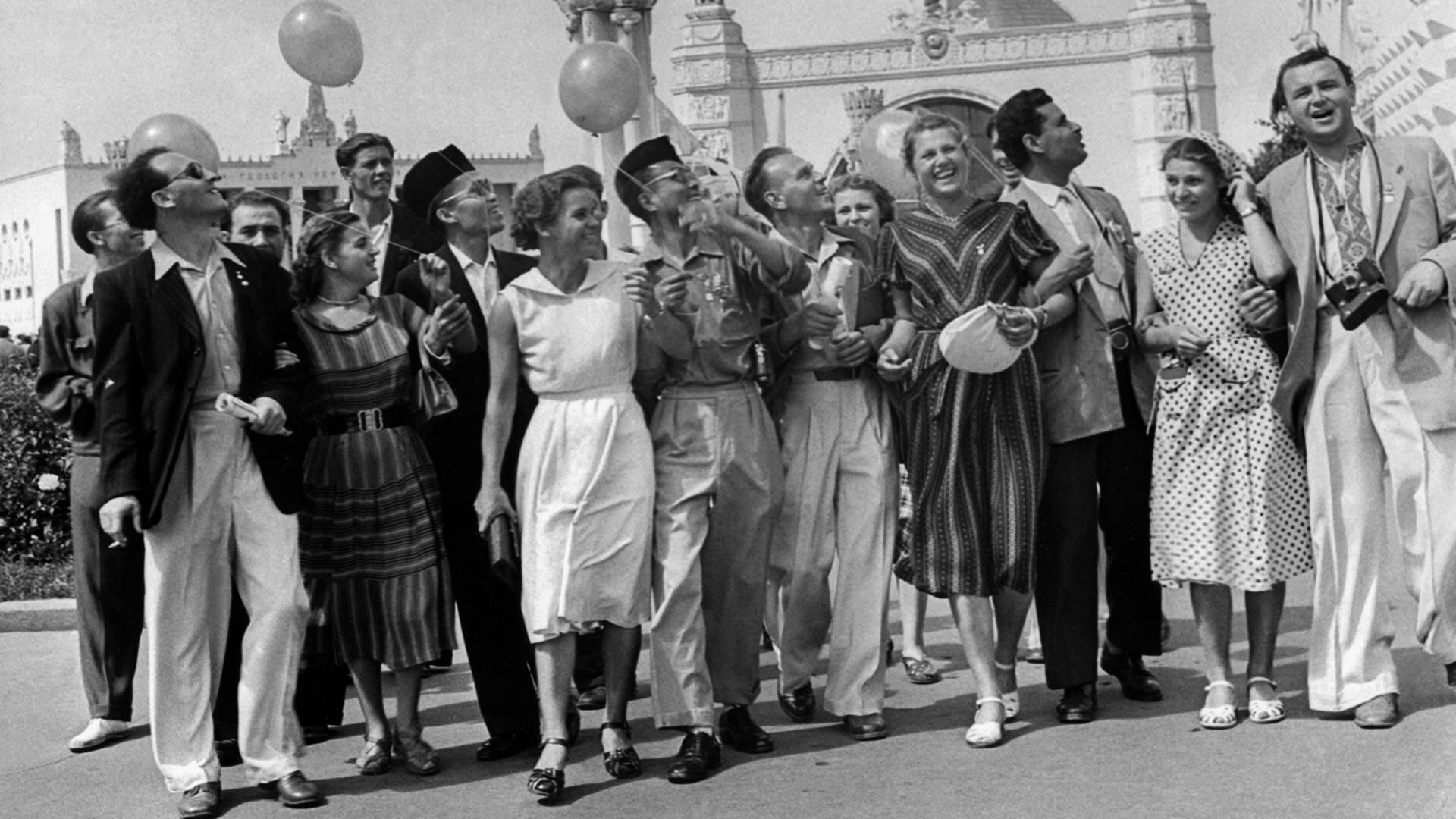 The delegates of the 6th World Festival of Youth and Students, Moscow, 1957