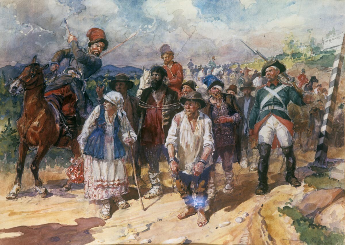 Penjemputan Pekerja di Pabrik Ural (1820)