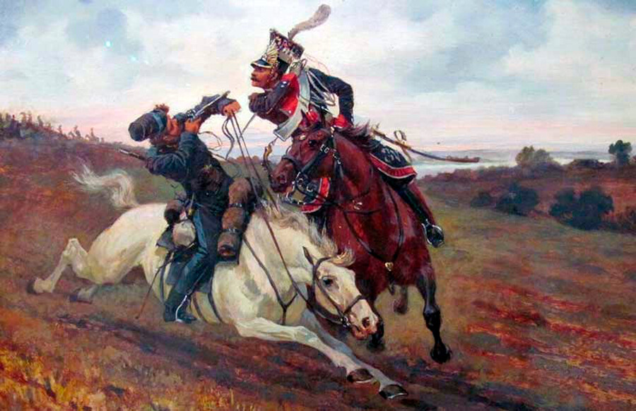 „Ко ће кога? Дуел донског козака са пољским уланом““, В. В. Мазуровски. 
