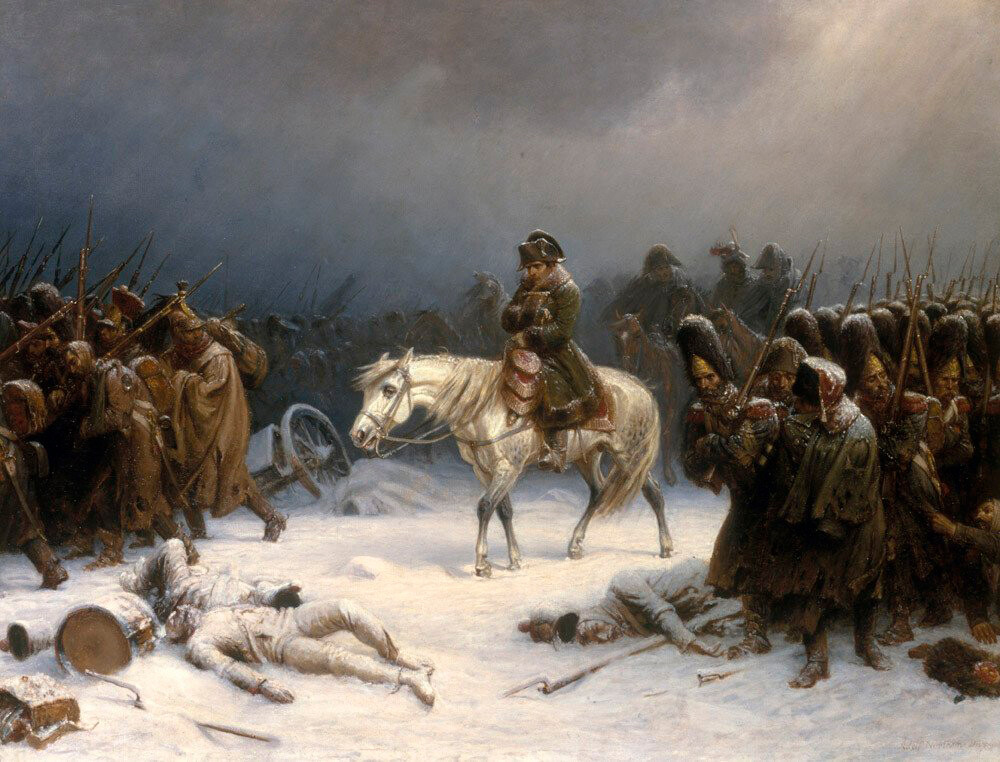 'La retirada de Napoleón de Moscú', 1851, Adolph Northen